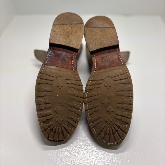 Frye Gray Leather Engineer Ankle Boots Size 8 Made in Mexico - Picture 8 of 14